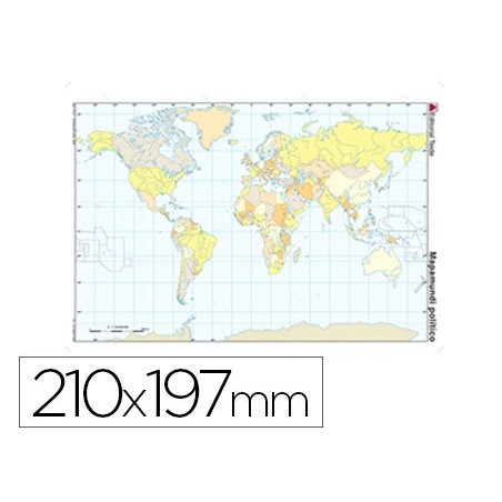 Mapa mudo color din a4 planisferio politico