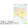 Mapa mudo color din a4 asia politico
