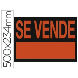 Cartel plastico archivo 2000 \se vende\ rojo fluorescente 500x234 mm