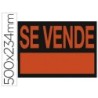 Cartel plastico archivo 2000 \se vende\ rojo fluorescente 500x234 mm