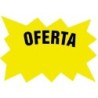 Cartel cartulina etiquetas marcaprecios amarillo fluorescente 160x110 mm bolsa de 50 etiquetas