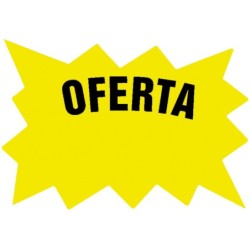 Cartel cartulina etiqueta marcaprecios amarillo fluorescente 110x80 mm bolsa de 50 etiquetas