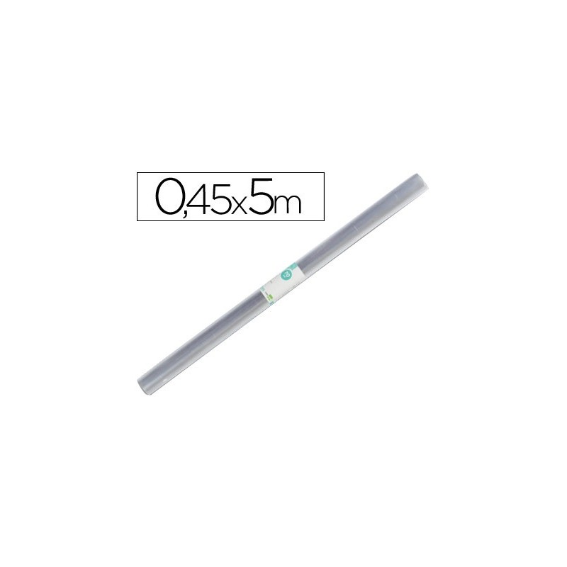 Rollo plastico forralibros liderpapel 0,45x5 mt 70 mc