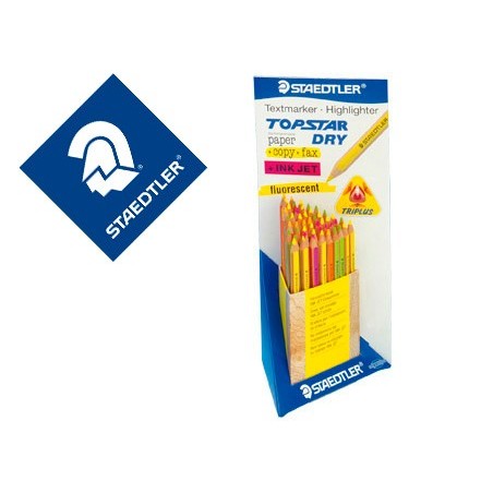 Lapices fluorescente staedtler top star expositor de 48 unidades colores surtidos