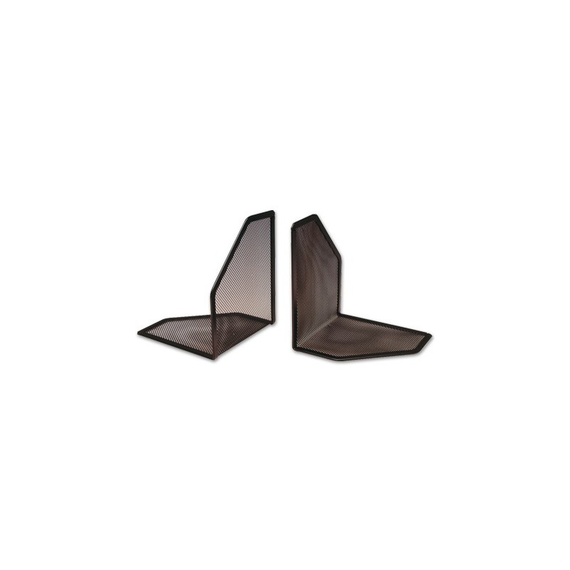 Apoyalibros metalico q-connect kf00857 rejilla negro juego 170x140x135 mm