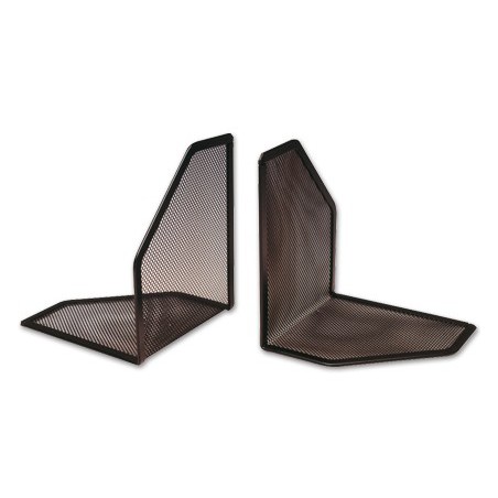 Apoyalibros metalico q-connect kf00857 rejilla negro juego 170x140x135 mm