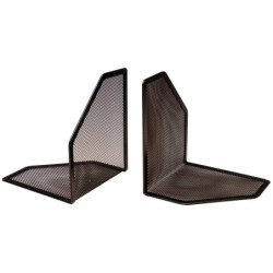 Apoyalibros metalico q-connect kf00857 rejilla negro juego 170x140x135 mm