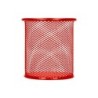 Cubilete portalapices q-connect rojo metal redondo rejilla diametro 86 mm alto 105 mm
