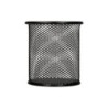 Cubilete portalapices q-connect negro metal redondo rejilla diametro 86 mm alto 105 mm