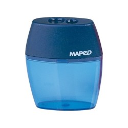 Sacapuntas maped plastico 1 uso con deposito expositor de 25 unidades