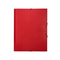 Carpeta clasificadora liderpapel 12 departamentos folio prolongado carton forrado roja