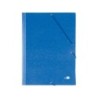 Carpeta liderpapel gomas folio 3 solapas carton prespan azul