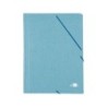Carpeta liderpapel gomas folio 3 solapas carton prespan verde