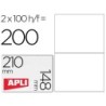 Etiqueta adhesiva apli 1264 tamaño 210x148 mm -fotocopiadora laser ink-jet -caja con 100 hojas din a4