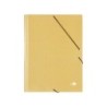 Carpeta liderpapel gomas folio 3 solapas carton prespan amarilla