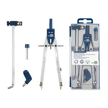 Compas liderpapel micrometrico bk-304 con adaptador y alargadera