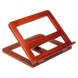 Atril sujetalibros q-connect madera color cognac 330x270x65 mm