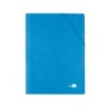 Carpeta liderpapel gomas folio 3 solapas carton simil prespan azul