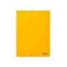 Carpeta liderpapel gomas folio 3 solapas carton simil prespan amarilla