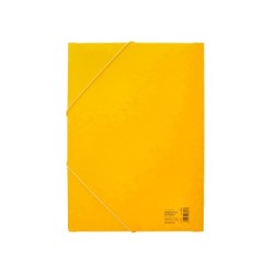Carpeta liderpapel gomas folio 3 solapas carton simil prespan amarilla