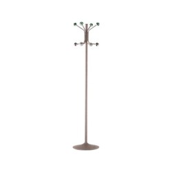 Perchero metalico pie 8 colgadores color gris 177x38 cm