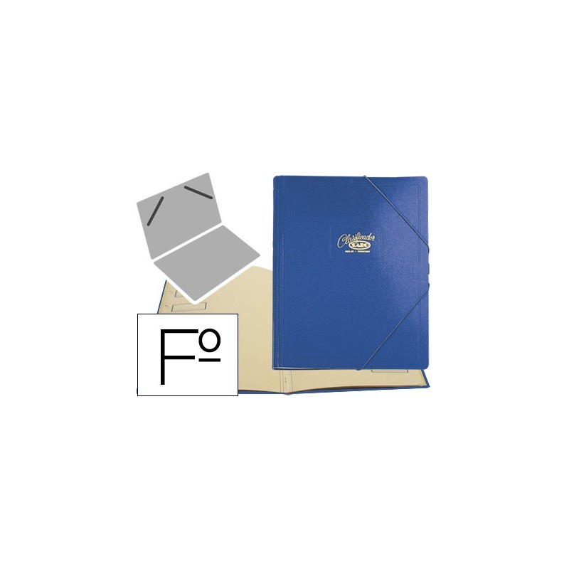 Carpeta clasificador carton compacto saro folio azul 12 departamentos