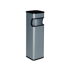 Cenicero papelera cuadrado 403 gris metalico 65x18x18 cm