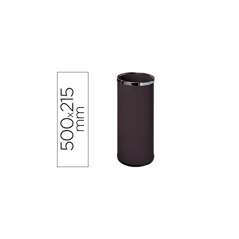 Paraguero metalico 301 negro aros cromado 50x21,5 cm