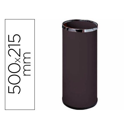 Paraguero metalico 301 negro aros cromado 50x21,5 cm