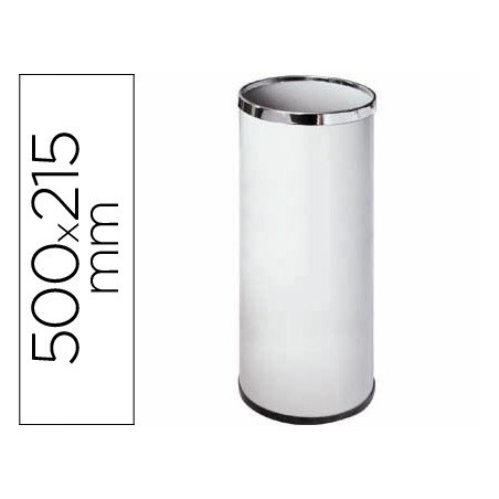 Paraguero metalico 301 blanco aros cromados 50x21,5 cm