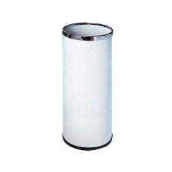 Paraguero metalico 301 blanco aros cromados 50x21,5 cm