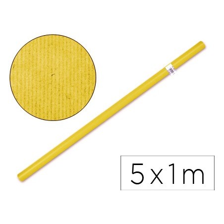 Papel kraft liderpapel amarillo rollo 5x1 mt