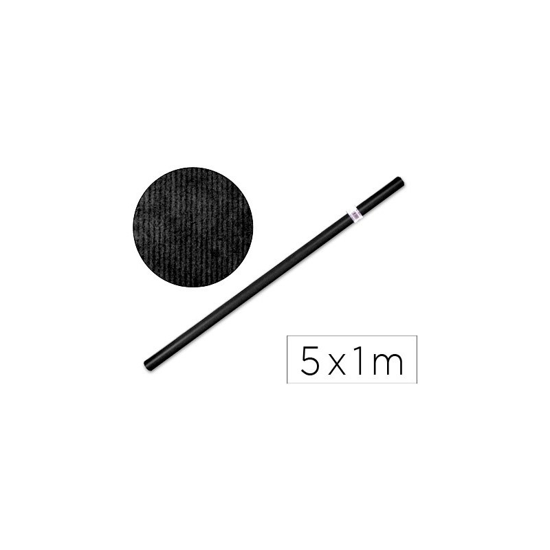 Papel kraft liderpapel negro rollo 5x1 mt