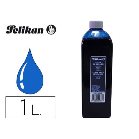 Tinta tampon pelikan azul bote 1 litro