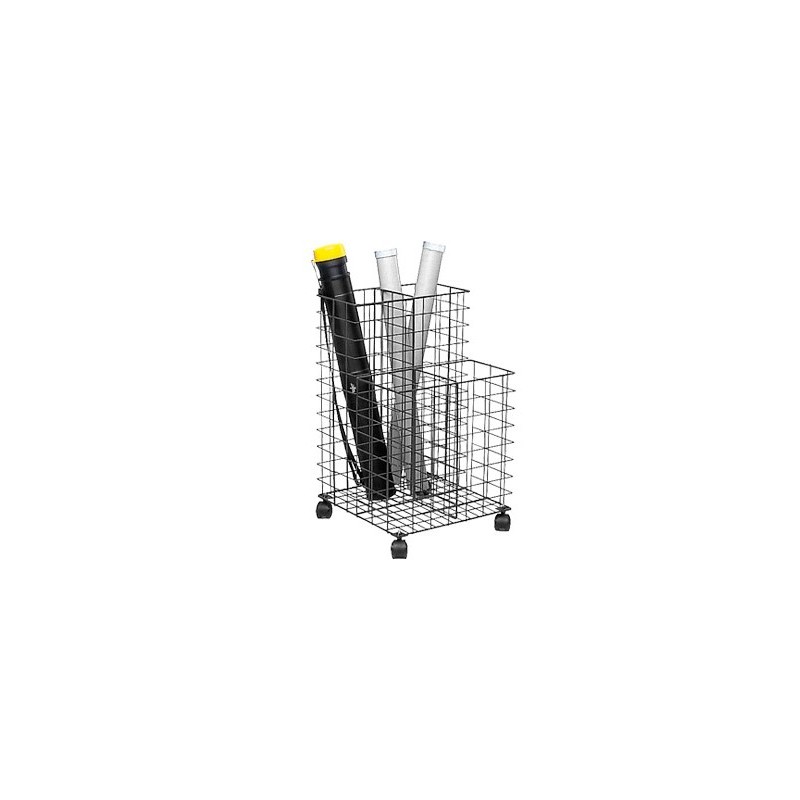 Carrito portaplanos 209 metalico con ruedas color negro 700x400x400 mm
