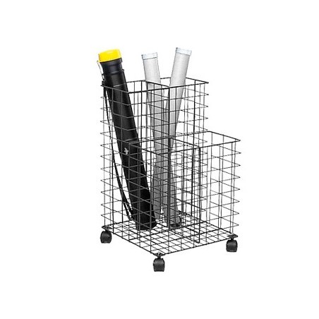 Carrito portaplanos 209 metalico con ruedas color negro 700x400x400 mm