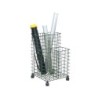 Carrito portaplanos 209 metalico con ruedas color negro 700x400x400 mm