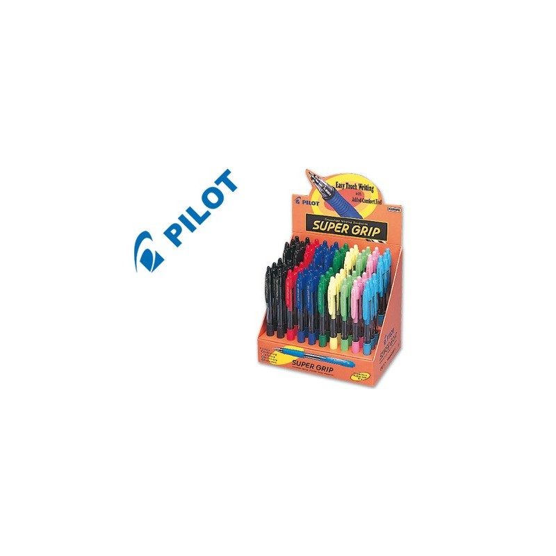 Boligrafo pilot super grip expositor de 60 unidades