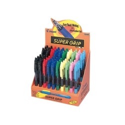 Boligrafo pilot super grip expositor de 60 unidades