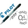 Boligrafo pilot super grip negro retractil sujecion de caucho tinta base de aceite