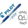 Boligrafo pilot super grip azul retractil sujecion de caucho tinta base de aceite