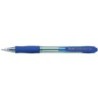 Boligrafo pilot super grip azul retractil sujecion de caucho tinta base de aceite