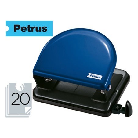 Taladrador petrus 52 azul capacidad 20 hojas