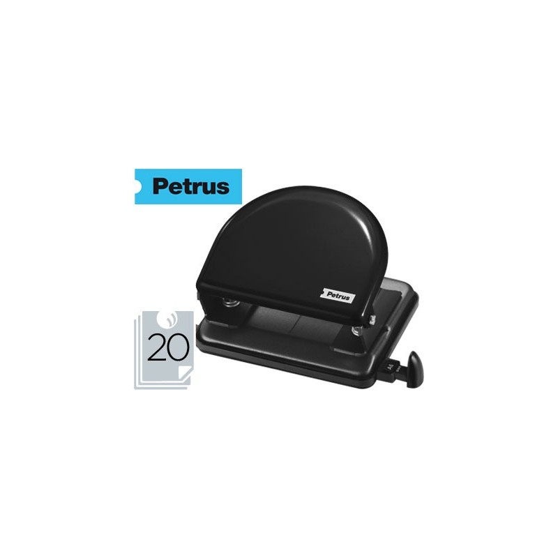 Taladrador petrus 52 negro capacidad 20 hojas Taladrador petrus 52 negro capacidad 20 hojas
