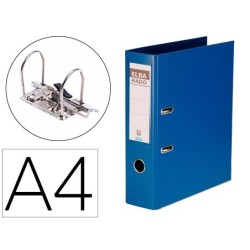 Archivador de palanca elba carton forrado din a4 azul lomo de 80 mm rado plast