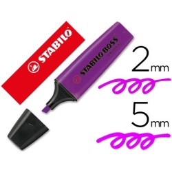 Rotulador stabilo boss fluorescente 70 lavanda
