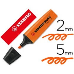 Rotulador stabilo boss fluorescente 70 naranja