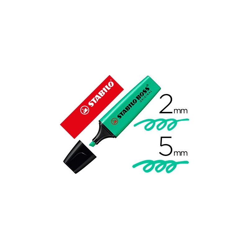 Rotulador stabilo boss fluorescente 70 turquesa
