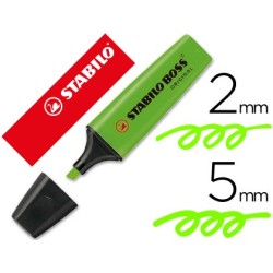 Rotulador stabilo boss fluorescente 70 verde