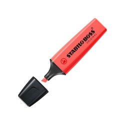 Rotulador stabilo boss fluorescente 70 rojo